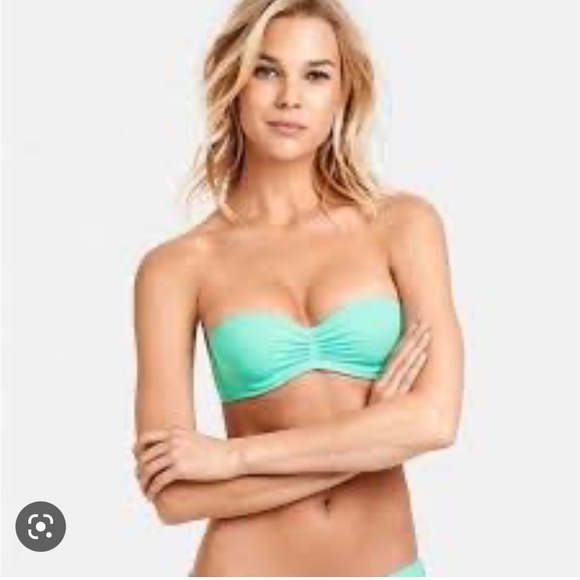 Victoria’s Secret light turquoise flirt bandeau bikini top - Picture 3 of 10